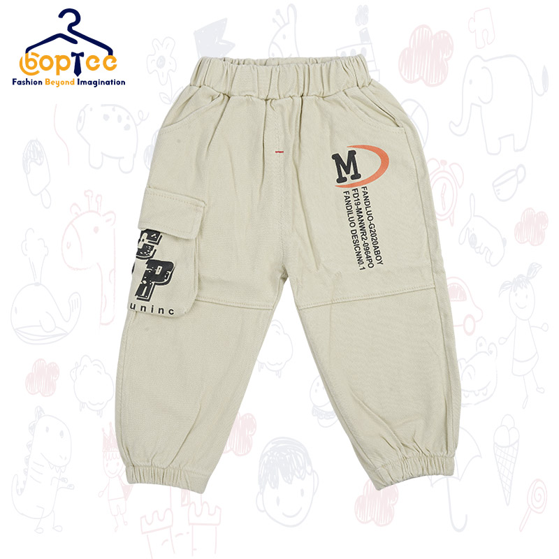 Boptee Full Length M Print Lounge Pant- Ivory Color