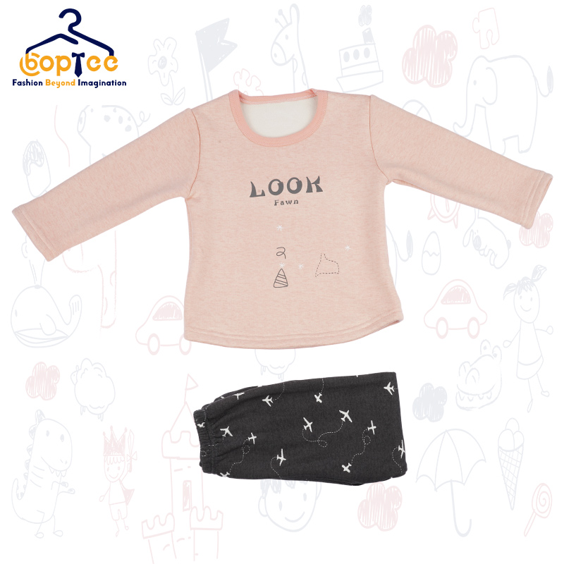 Boptee Full Sleeves Nightwear With Look Fawn Print 