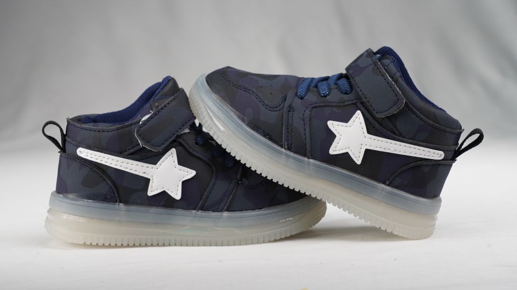 Star Patch Velcro Closure LED Shoes