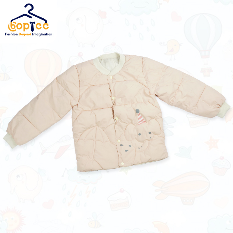 Boptee Padded Jacket With Elephant Print In Front And Back