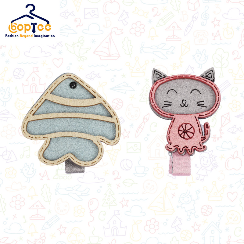 Boptee Hair Clip In Cat & Fish Shape