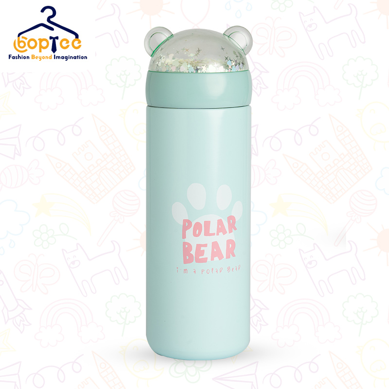 Boptee Steel Bottle With Polar Bear Print