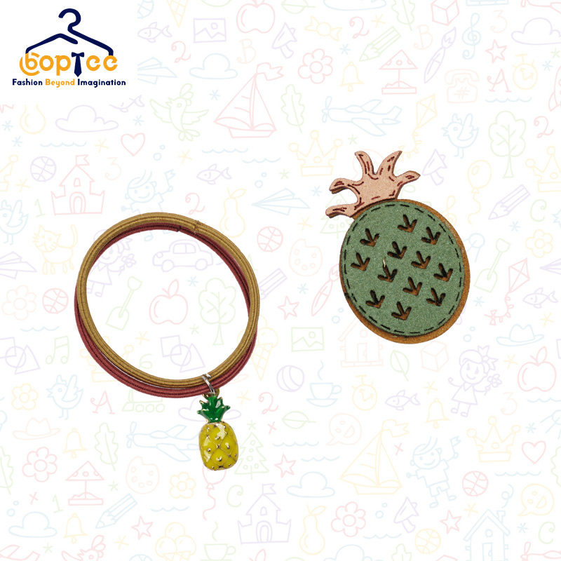 Boptee Hair Clips In Pineapple Shape With Rubber Band 